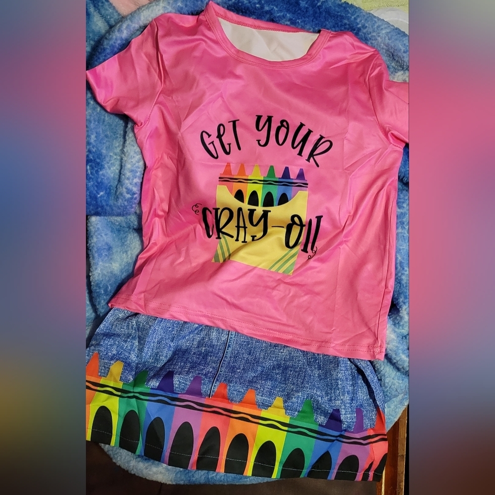 Bundle of Little Girl's Top & Skirt Set Size 5